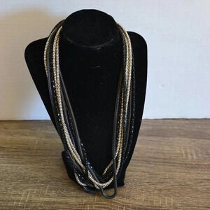 Multi-strand  metal necklace